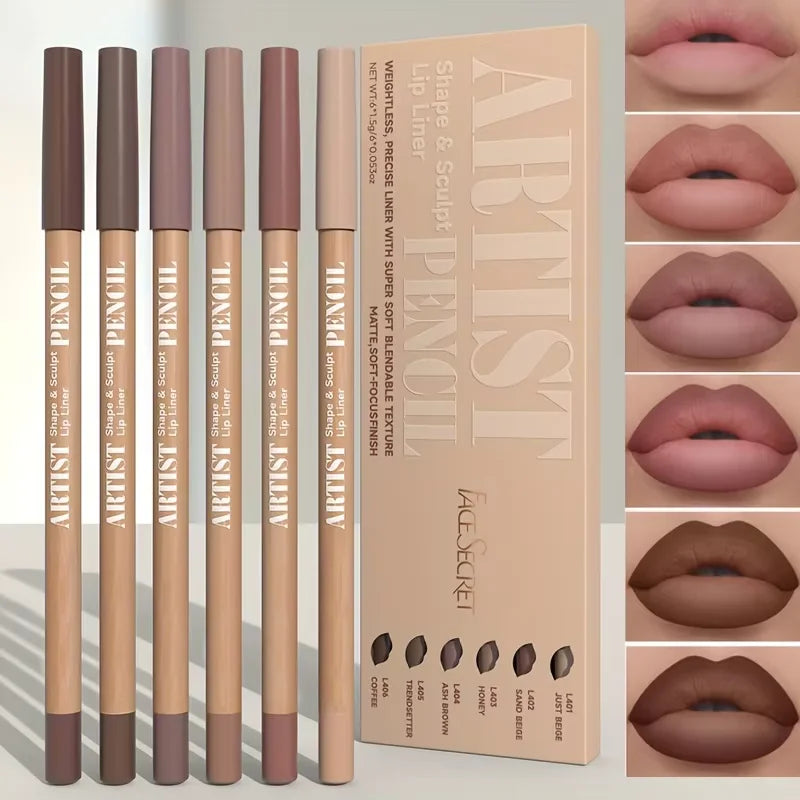 Velvet Matte Lip Liner Pencils Set Long-Lasting