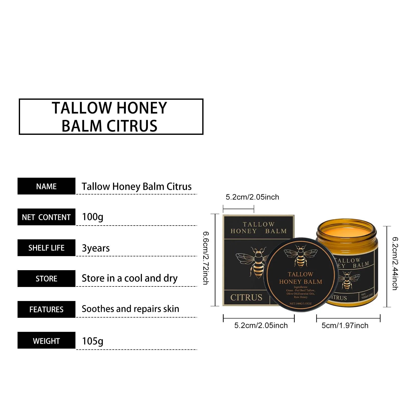 Tallow Honey Balm