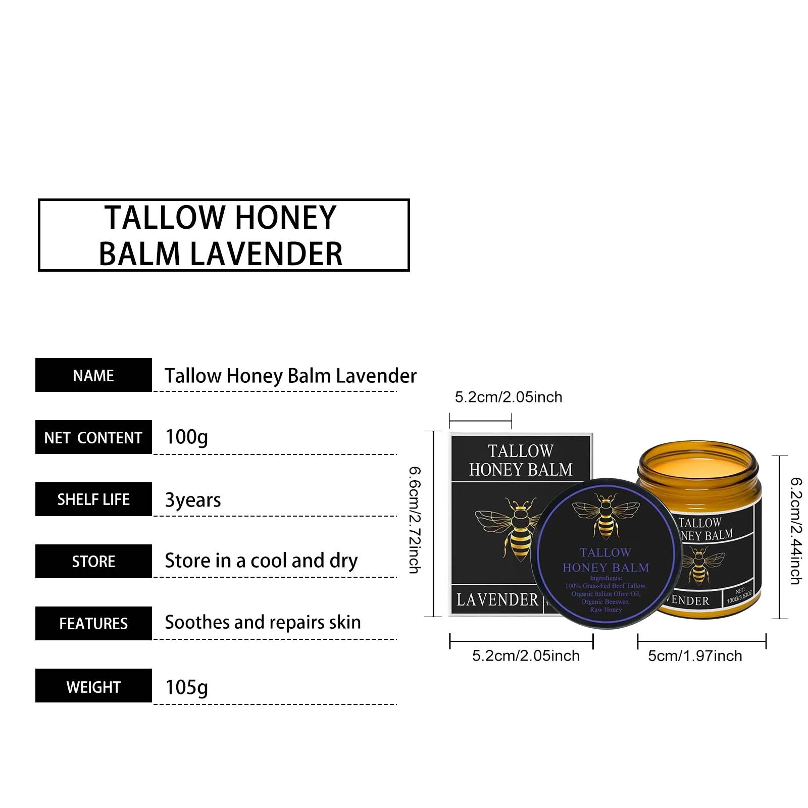 Tallow Honey Balm