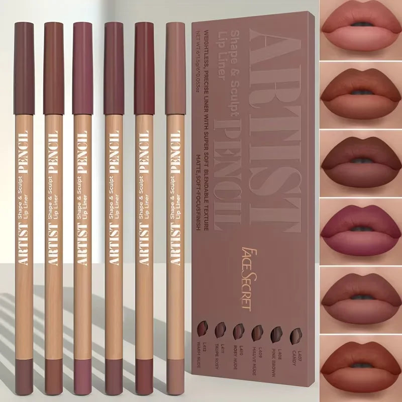 Velvet Matte Lip Liner Pencils Set Long-Lasting